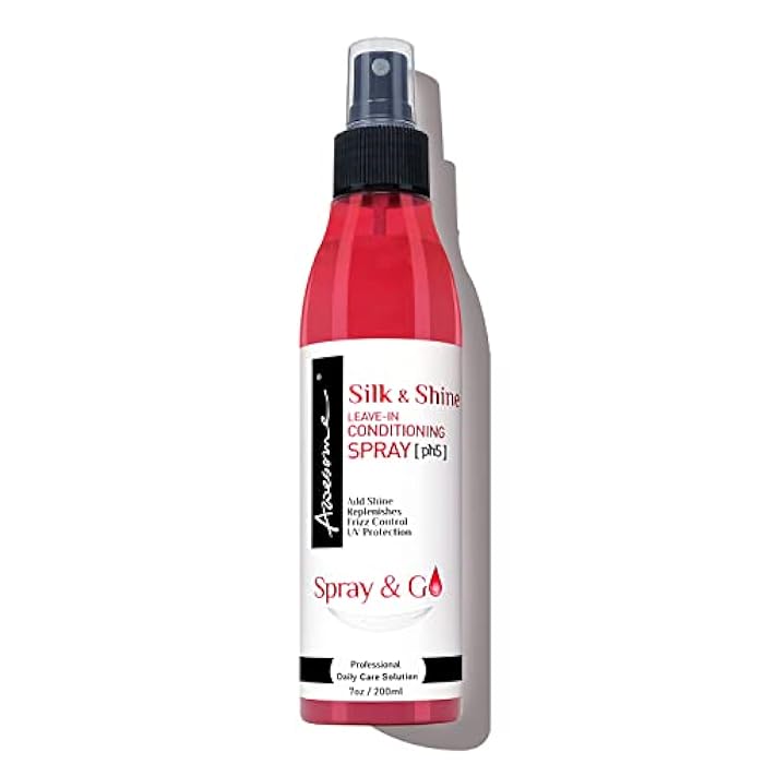 Awesome Silk & Shine Leave in Conditioner Spray, pH5, Leaves Excellent Scent, Anti-Frizz, Provides Freshness Feeling, UV Protection, 7 fl oz - Image 1