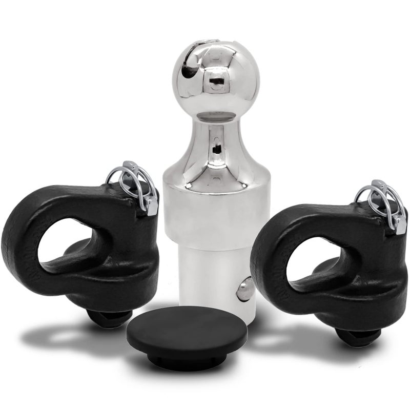 60639 Puck System Gooseneck Hitch Ball Kit Compatible with 20132025 Ford F250 F350 F450 20162025 Chevrolet Silverado GMC Sierra Nissan Titan XD 38000 lbs GTW 9500 lbs VTW 2516 Inch Ball