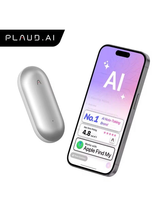 PLAUD مسجل صوتي ذكي قابل للارتداء NotePin، تحكم عبر التطبيق، نسخ وتلخيص مدعوم بتقنية ChatGPT - Image 1