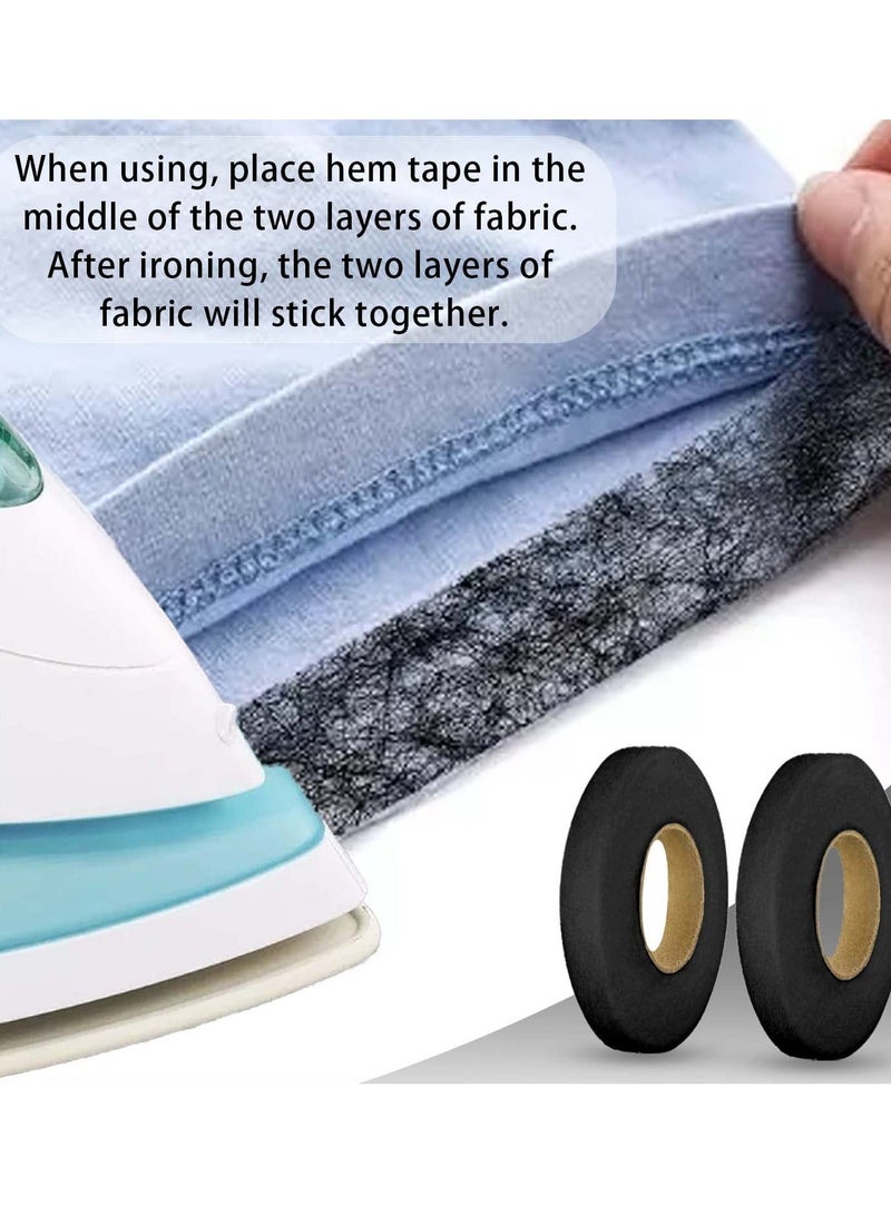 NIBEMINENT Iron-On Fabric Tape Heavy Duty Fusible Adhesive Hemming Strip to Repair Curtains, Clothes, Pants, Pillow Case, Uniform - No Sewing - Image 5