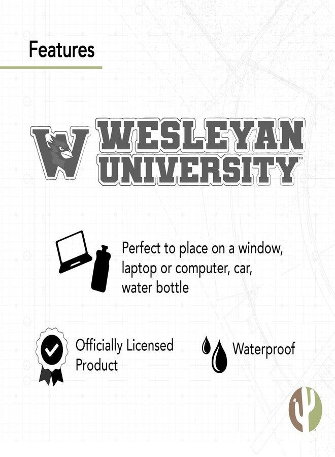 Desert Cactus Wesleyan University Cardinals Name Logo Vinyl Decal Laptop Water Bottle Car Scrapbook (8 Inch Sticker) - Image 4