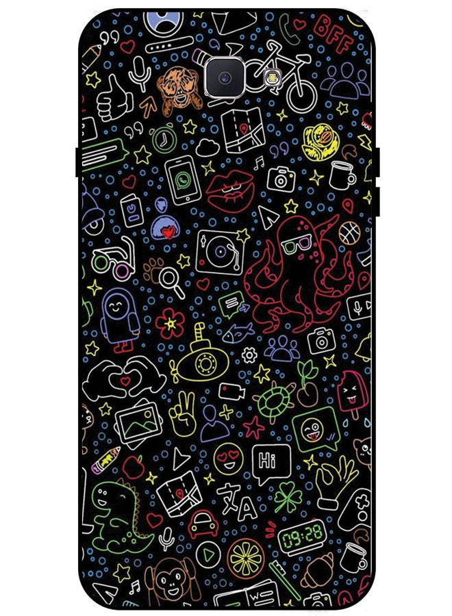 Protective Case Cover For Samsung Galaxy J7 Prime Smart Series Printed Protective Case Cover for Samsung Galaxy J7 Prime Icons