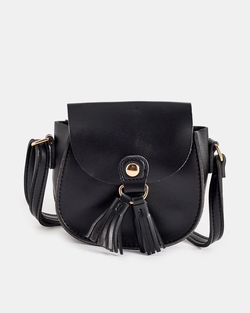 REDTAG Girls Black Embellished Crossbody Bag