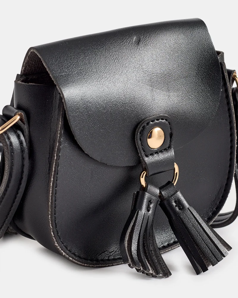 REDTAG Girls Black Embellished Crossbody Bag