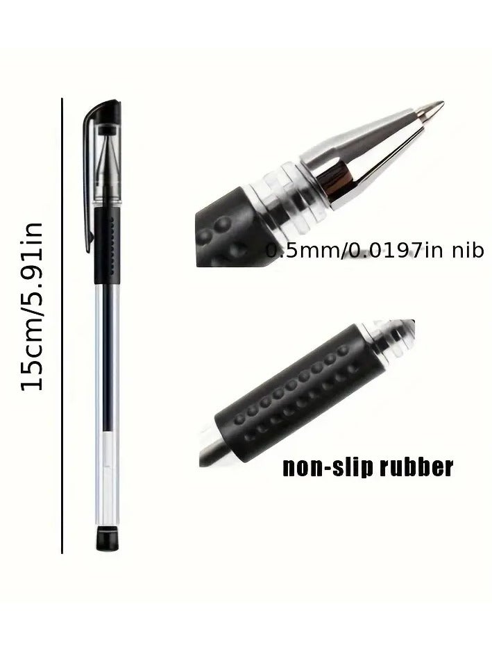 Pen 18pcs Gel Pen Set School Supplies Black Blue Red Ink Color 0.5mm Ballpoint Pen Kawaii Pen Students School Office Stationery - Image 4