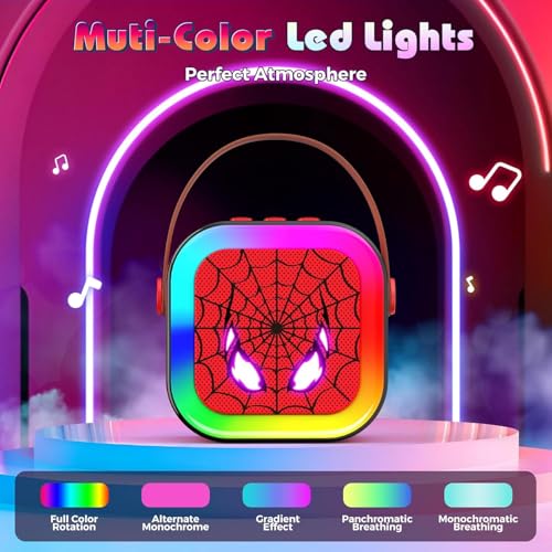 Shatanuvart Export LED Karaoke Machine Toy – Portable Bluetooth Speaker with Mic for Kids 3-12 – Birthday Gift for Boys & Girls – Mini Karaoke System with Lights & Wireless Microphone – Fun Music Toy for Parties (Model 6) - Image 3