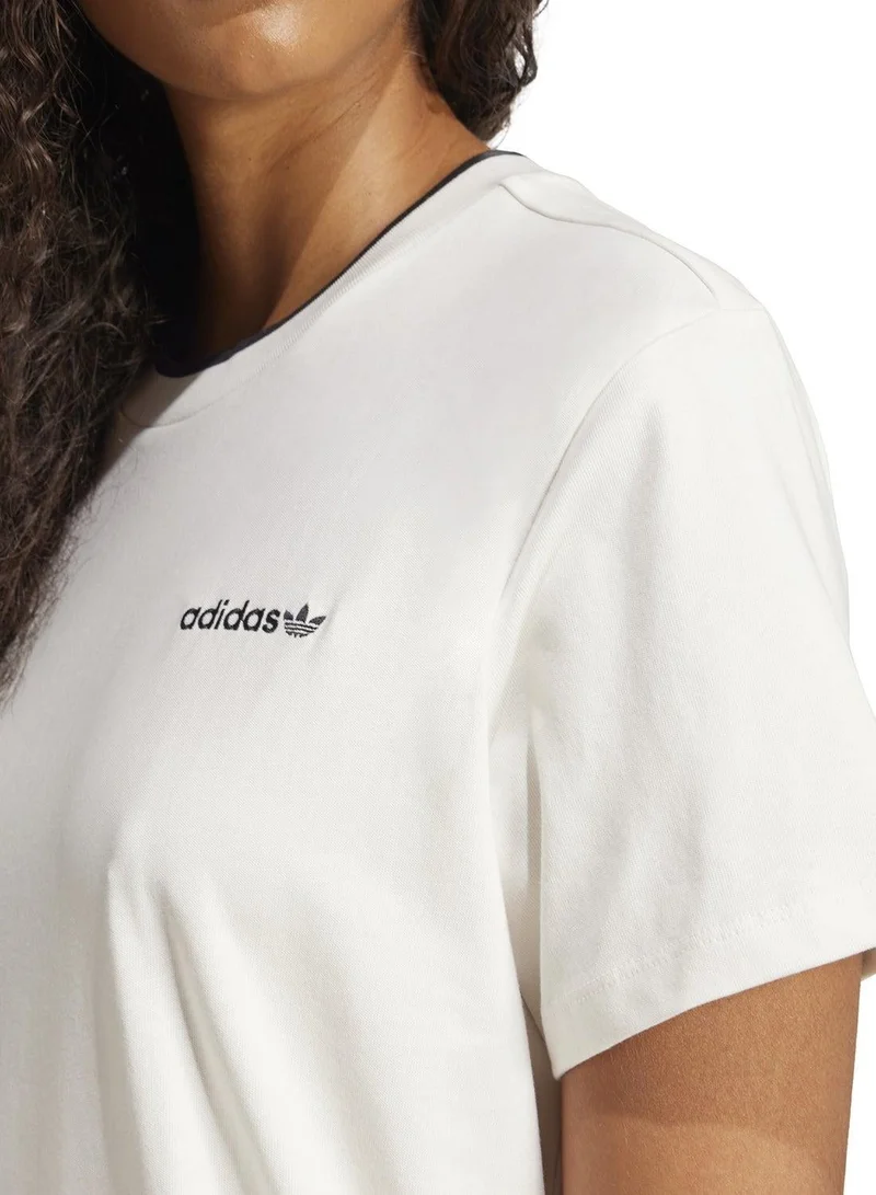 Adidas Originals cloud white Graphic adidas Sports Loose 3-Stripes Tee for Women | Best Price UAE
