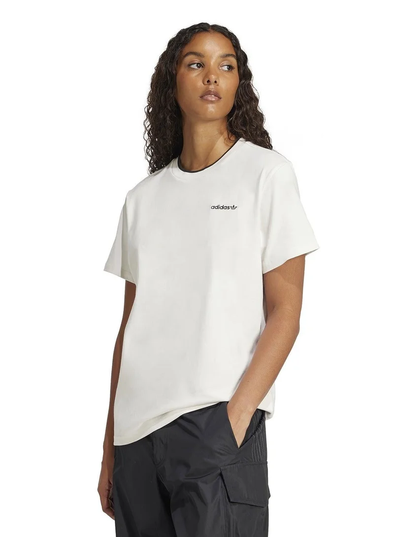 Graphic adidas Sports Loose 3-Stripes Tee