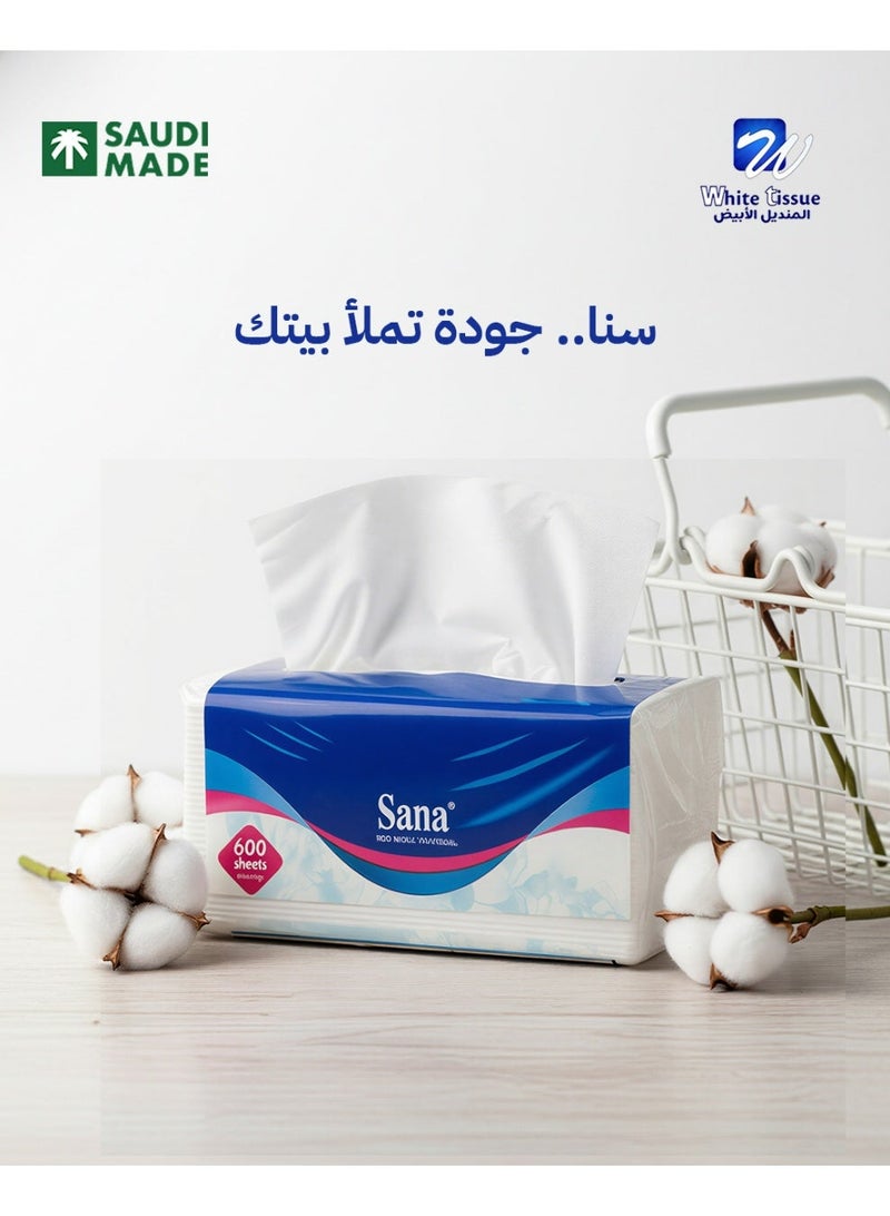 مناديل سنا 600 منديل مفرد 32 عبوة - Image 4