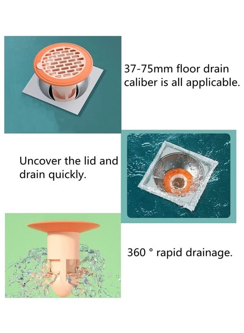Floor Drain Core 4 Pack Silicone Floor Drain Core Plug Shower Waste Water Drainer Bathroom Insect Proof Floor Drain Core for Toilet Underwater Waterway  - Image 5