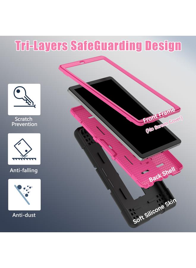 S-TOP Case For Lenovo Tab M9 / TB-310FU Contrast Color Silicone Hybrid PC Tablet Case with Holder - Image 4
