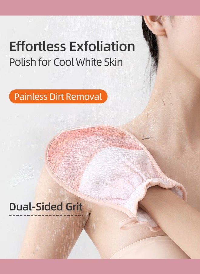 Zcheer Dual-Sided Exfoliating Bath Mitts for Women and Men, 150D Medium & 120D Fine Grit, Deep Cleansing Body Scrub Glove, 7A Antibacterial & Mold-Resistant, Plant-Based Eco-Friendly, Biodegradable, Sensitive Skin, Soft Anti-Slip Spa - Image 3