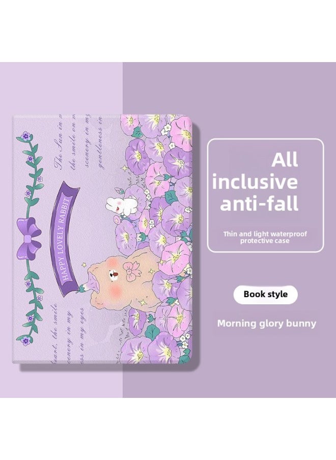 Generic - Ipad2022 For Apple Tablet Case For Ipad9 Generation 10.2 Inch Full Package Air1/2 Silicone Pro2021-Color:Morning Glory Rabbit-Applicable Model:iPad Air4/Air5(10.9 Inches) - Image 1