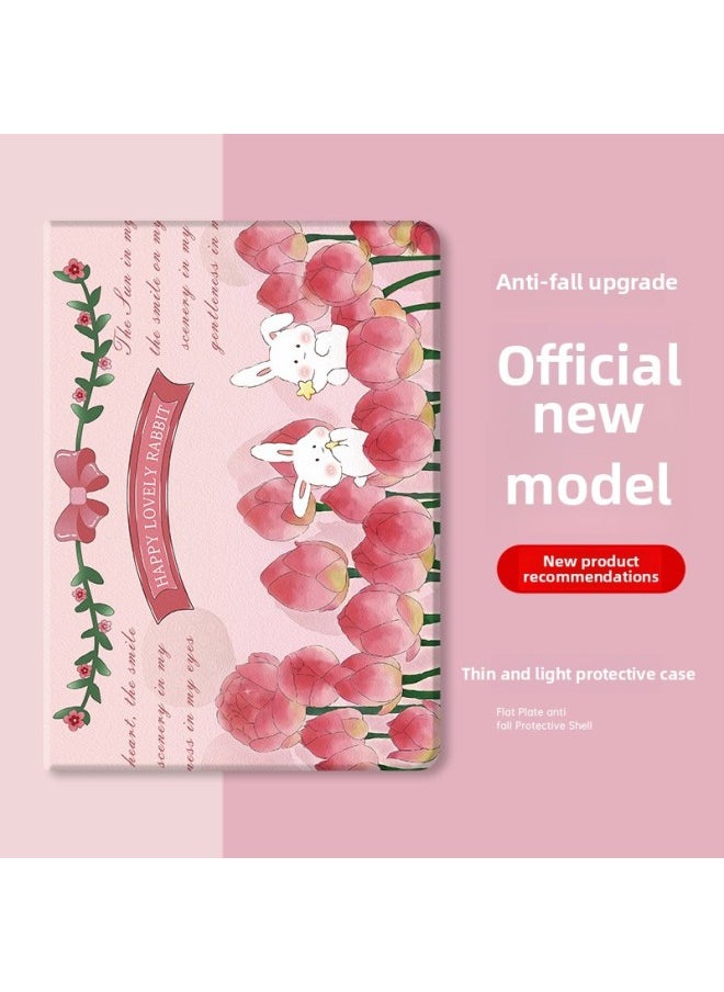 Generic - Ipad2022 For Apple Tablet Case For Ipad9 Generation 10.2 Inch Full Package Air1/2 Silicone Pro2021-Color:Morning Glory Rabbit-Applicable Model:iPad Air4/Air5(10.9 Inches) - Image 1