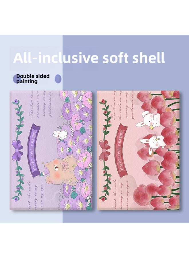 Generic - Ipad2022 For Apple Tablet Case For Ipad9 Generation 10.2 Inch Full Package Air1/2 Silicone Pro2021-Color:Morning Glory Rabbit-Applicable Model:iPad Air4/Air5(10.9 Inches) - Image 1
