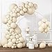 RUBFAC White Sand Balloons Different Sizes 105pcs 5101218 Inch Sand White Cream Beige Balloon Garland Arch Kit for Wedding Baby Shower Birthday Party Supplies Decorations - Image 3