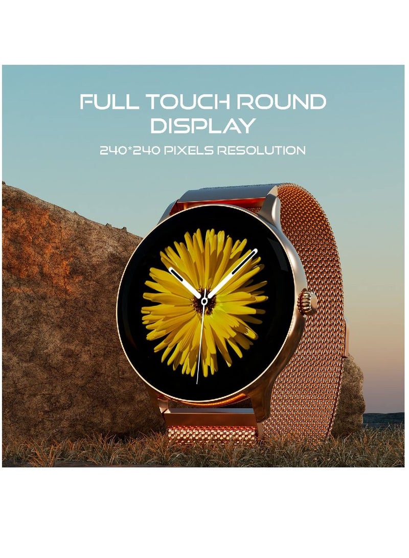 Zoom Plus Bluetooth Calling Full Touch Display Multi-Function Heart Rate Monitor Smartwatch Gold - Image 4