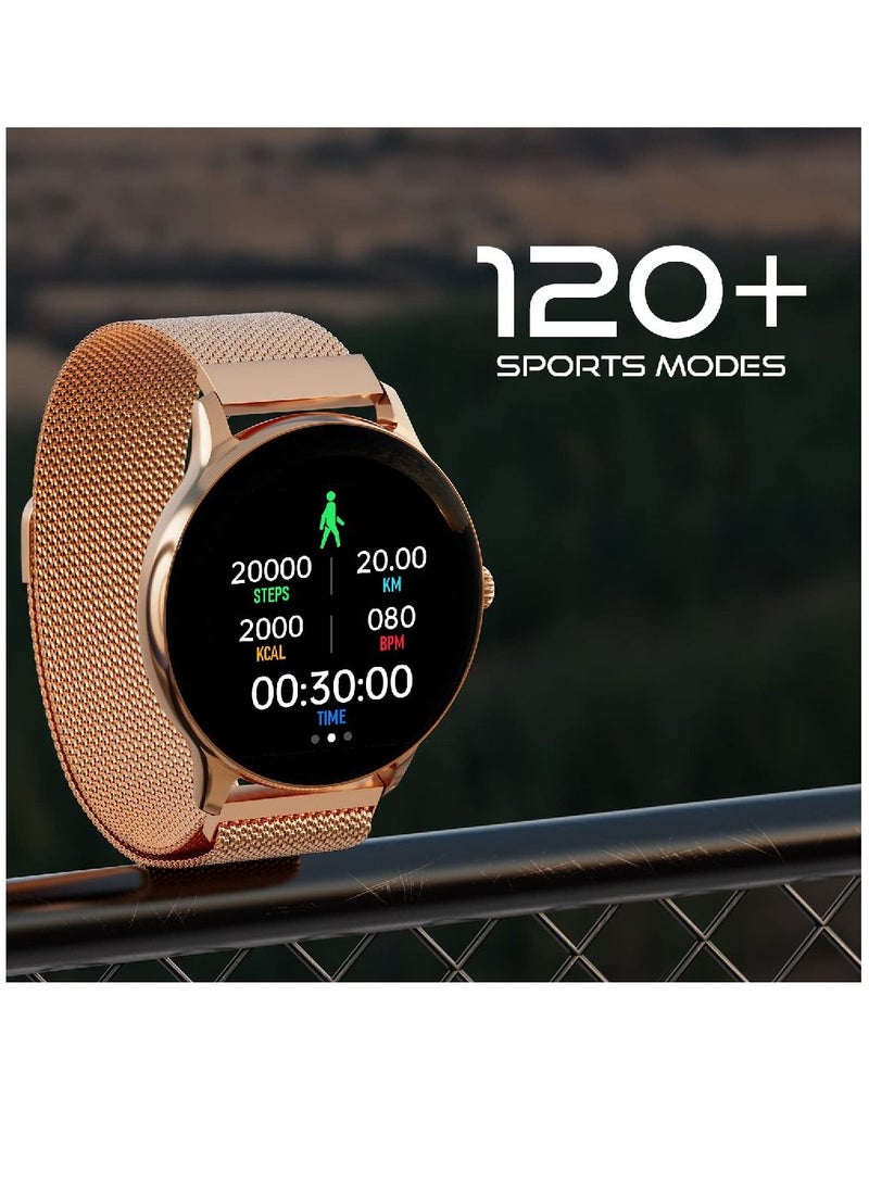 Zoom Plus Bluetooth Calling Full Touch Display Multi-Function Heart Rate Monitor Smartwatch Gold - Image 2