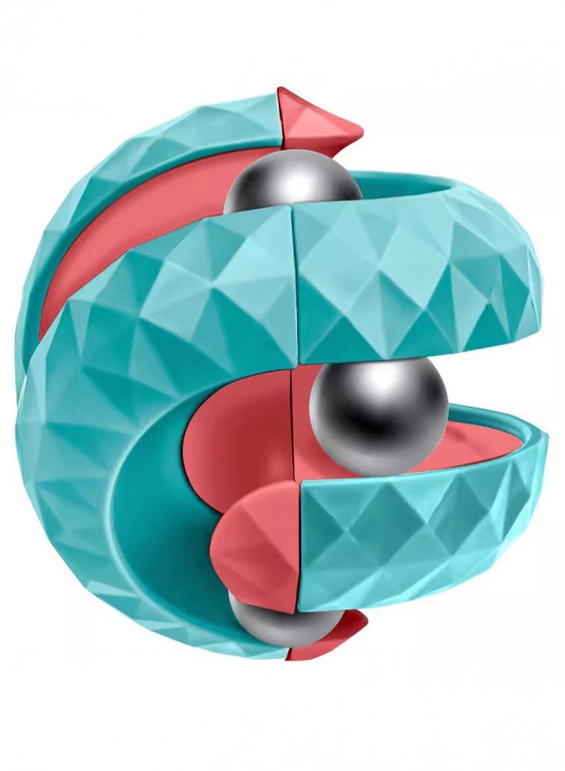 Explore the fun of diamond patterned ball track ball gyro Rubik's Cube,stress relieving fingertip toy,available in four colors  - Image 1