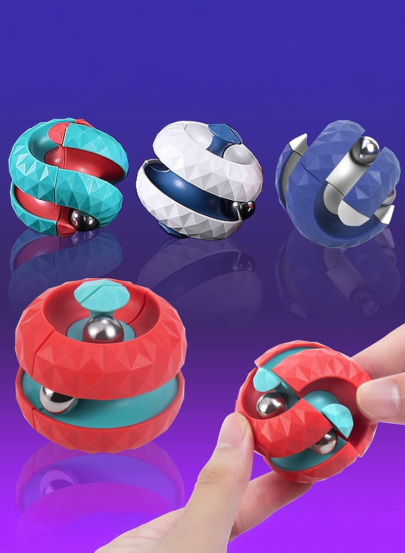 Explore the fun of diamond patterned ball track ball gyro Rubik's Cube,stress relieving fingertip toy,available in four colors  - Image 4