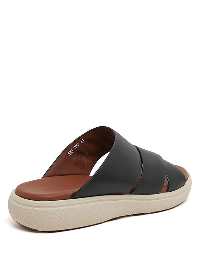Steve Madden  SMD 200-BLACK Black Men's Comfort Sandals for Men | Best Price UAE