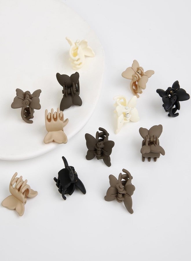 TEBIEKOY 50Pcs Butterfly Hair Clips for Women Girls, Small Cute Claw Clips for Thin Fine Hair Neutral Color Mini Hair Clips Strong Grip Y2K Hair Accessories for Women Teen Girls - Image 4