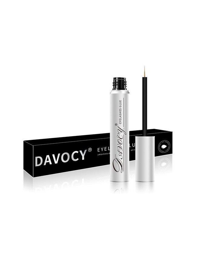 Davocy Eyelash Glue Strong Hold Clear Latexfree Waterproof Lash Adhesive. Professional Hypoallergenic Adhesive For Sensitive Eye. Suitable For Strip Eyelash Extension False Lash Mink Lash - Image 2
