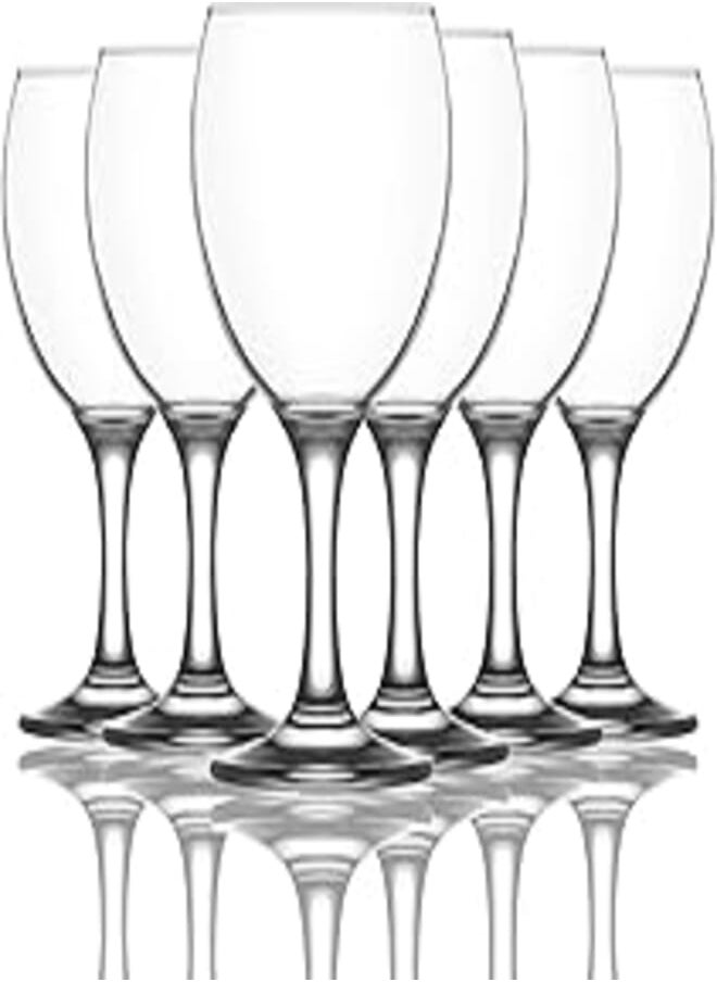 LAV LAV EMPIRE Glass / 245 cc - 8.25 Oz / 6 Pcs/Elegant design, Trusted Brand, Attractive shape of Sparkling Drink, Soft Drink, Smoothies, Juices, Cocktails/High Quality Materials 
