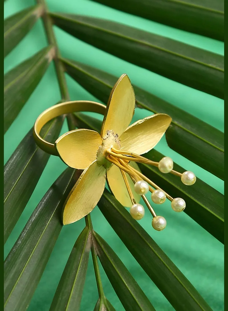 SOHI Gold-Plated Bass Handmade Adjustable Ring