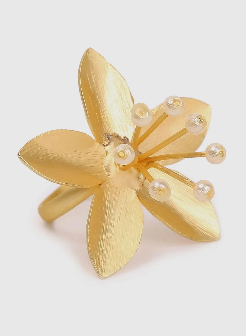SOHI Gold-Plated Bass Handmade Adjustable Ring