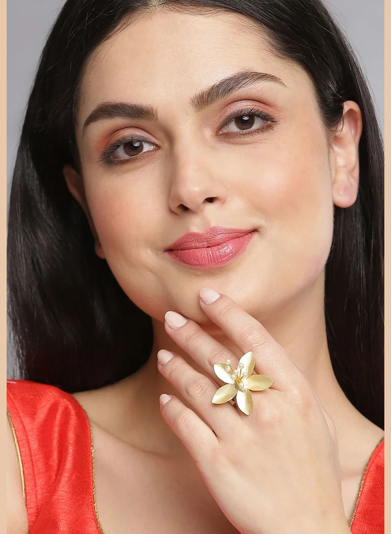 SOHI Gold-Plated Bass Handmade Adjustable Ring