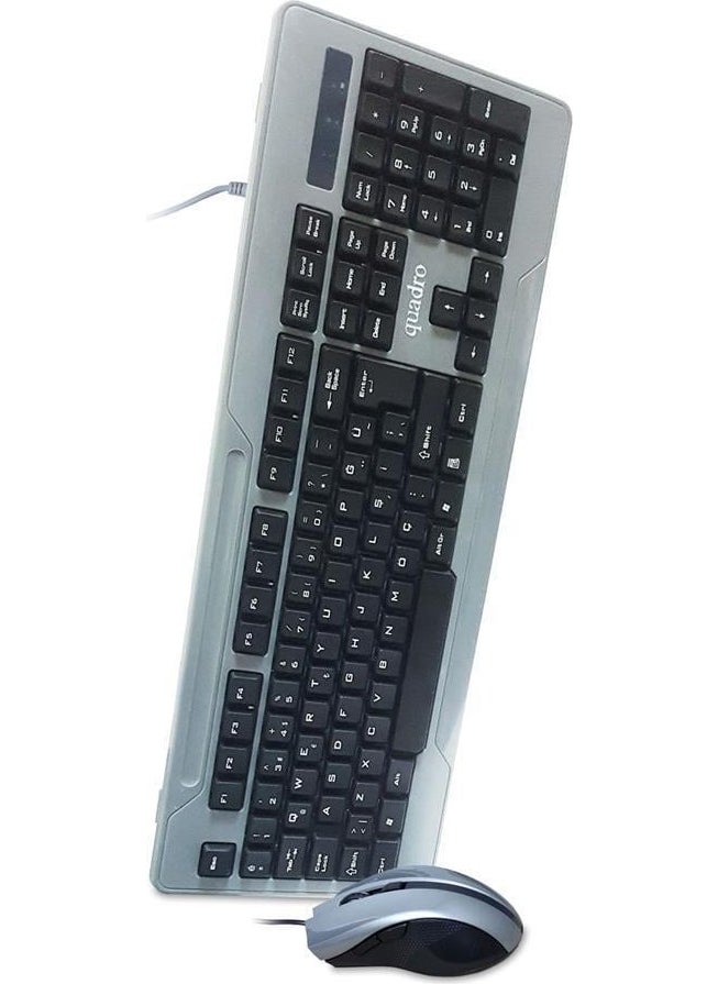 Q USB KMS-101U Trk Multimedia Keyboard + Usb Mouse