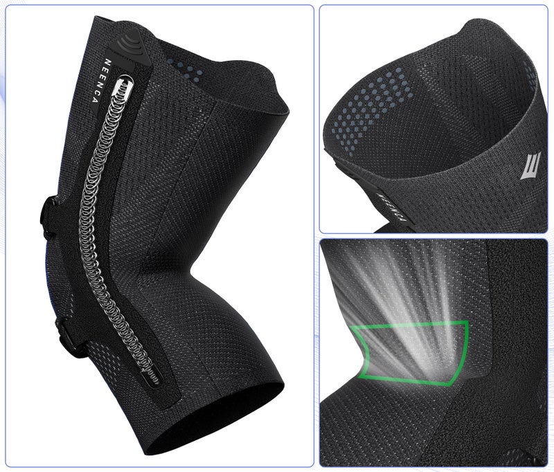 NEENCA Knee Brace for Knee Pain, Compression Knee Support with Patella Tendon Strap & Gel Pads, Side Stabilizers. Knee Sleeve for Meniscus Tear, ACL, PCL, Arthritis, Joint Pain Relief, Runner, Workout - Image 3