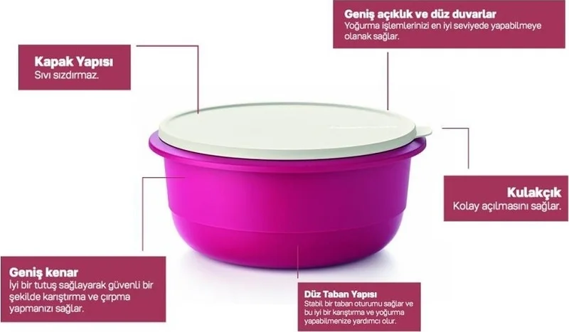 Tupperware Miksim 9.5 Lt Preparation Storage Container Fuchsia Hsgl