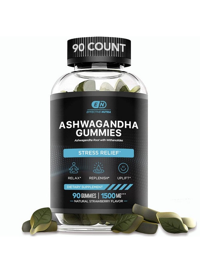 Effective Nutra EFFECTIVE NUTRA Ashwagandha Gummies 1500mg | Stress Relief, Immune Support, Calm Mood, Energy | Natural Berry Flavor | 45-Day Supply | Vegan, Gluten-Free, Non-GMO | Supplement for Men & Women (90ct) - Image 1