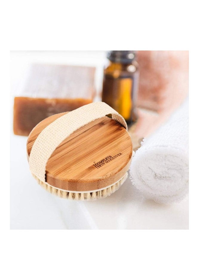 Dry & Bath Body Brush for Cellulite Reduction, Lymphatic Drainage, and Exfoliation