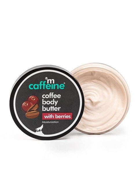 Coffee & Berries Body Butter With Shea Butter For Deep Moisturization & Soft Skin Nourishes Dry Skin; Vitamin C Rich Nonsticky Moisturizer With Fruity Coffee Aroma; For Women & Men 100G