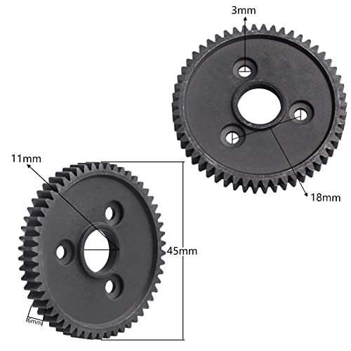 FriHobby Metal Steel 54T 32P Spur Gear with 15T/17T/19T Pinions Gear Sets Replace 3956 for Traxxas Slash Rustler Stampede E-REVO Summit ST Rally Raptor R T-Maxx 2WD VXL - Image 2