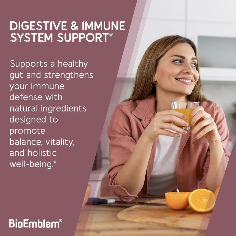 BioEmblem Probiotics for Women  Men  55 Billion CFU  11 Strains with Prebiotics  Postbiotics  Jerusalem Artichoke  Inulin  Digestive  Immune Support Nutrient Absorption  NonGMO45 Capsules - Image 3