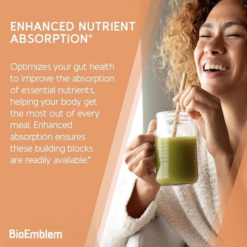 BioEmblem Probiotics for Women  Men  55 Billion CFU  11 Strains with Prebiotics  Postbiotics  Jerusalem Artichoke  Inulin  Digestive  Immune Support Nutrient Absorption  NonGMO45 Capsules - Image 4