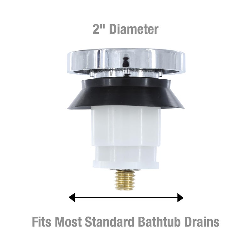 Danco, Chrome, 80811 Touch-Toe Tub Stopper, 2 x 2 x 2.25 inches - Image 5