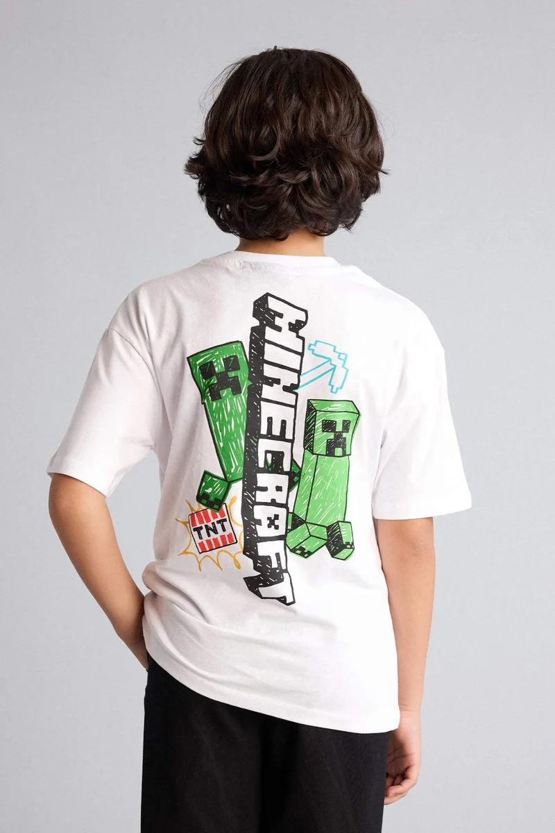 DeFacto Oversize Fit Minecraft Licensed Short Sleeve T-Shirt