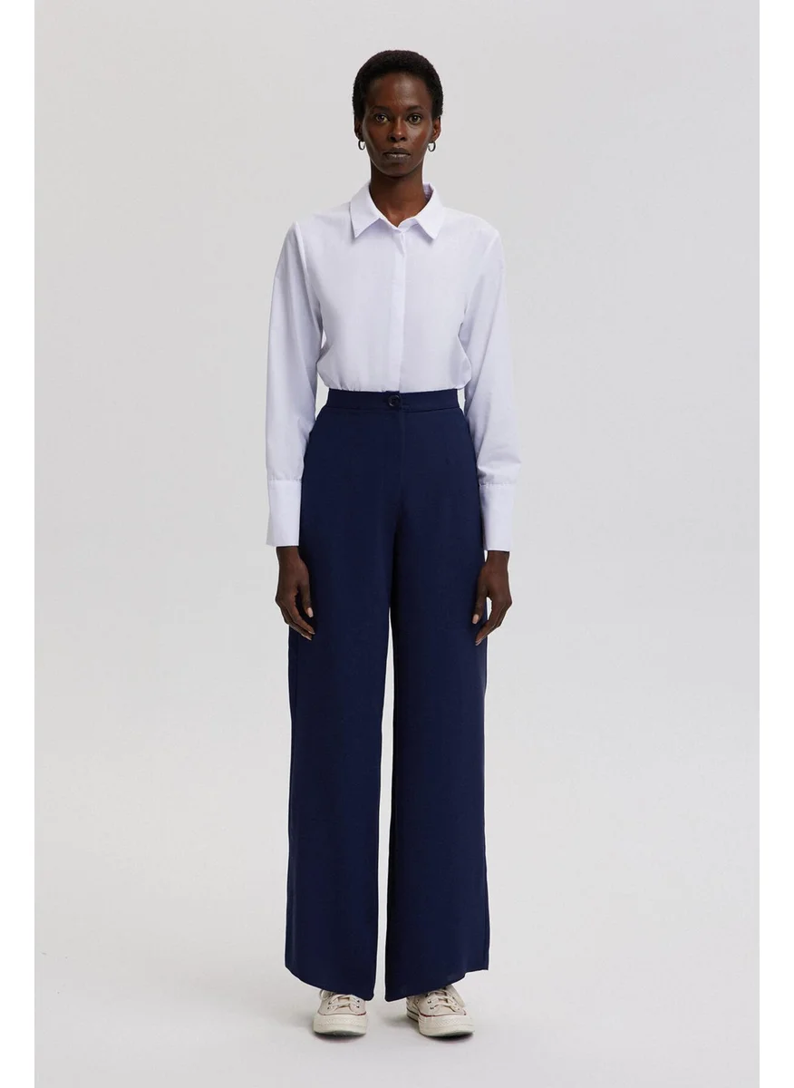 Touche Wide Leg Crepe Trousers