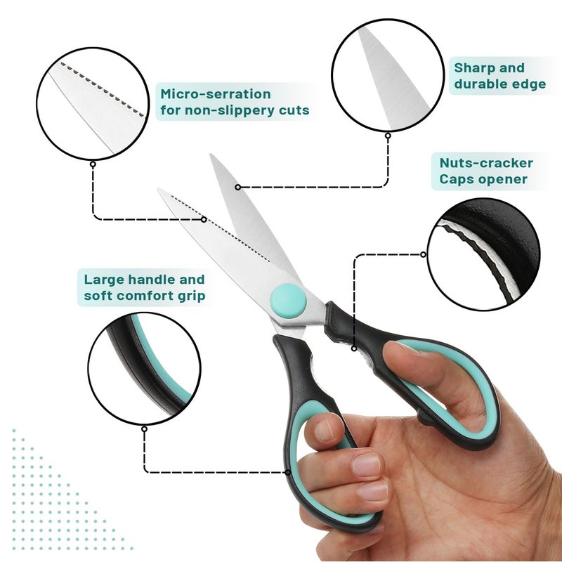 Mr. Pen- 8 Inch Dishwasher Safe Food Scissors - Meat & Utility Kitchen Shears - Image 3