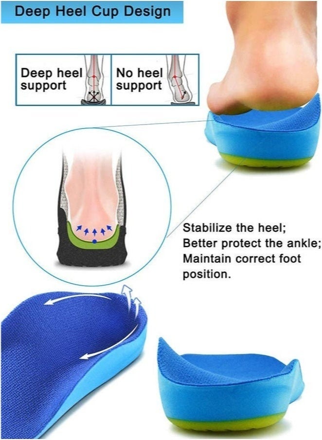 Best Adult Orthotic Arch Support Shoe Insoles PU Cushioning Inserts Shock Absorption Inner Sole for Flat Feet Plantar Fasciitis Heel Pain Relief Size 36-39 - Image 4