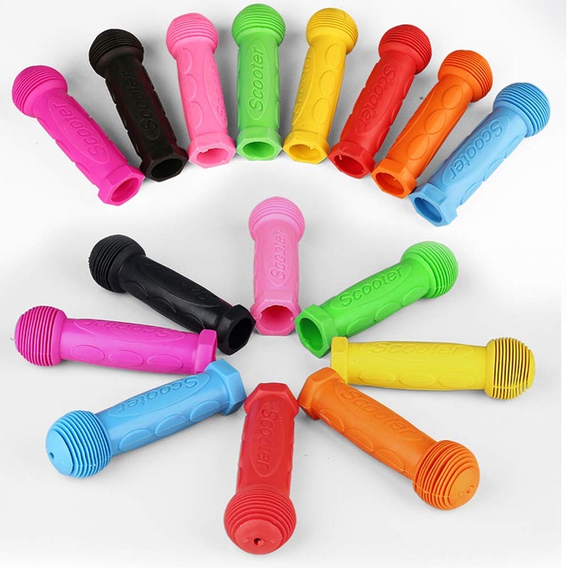Otfaitp Scooter Grip Handlebar 1 Pair Bicycle Grip Fit For 2-3-4 Wheels Kid Kick Scooters  Children Bike  Swing Scooter (Black) - Image 5