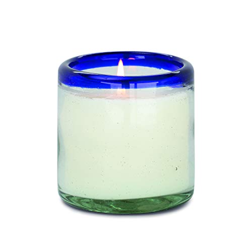 Paddywax Scented Candles Coastal La Playa Collection Artisan Candle in HandBlown Glass 9 Ounces Salted Blue Agave