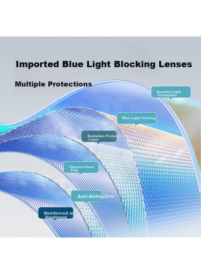 Pulais Uni Imported Progressive Multifocal Blue Light Blocking High Definition Pure Titanium Reading Gl - Image 3