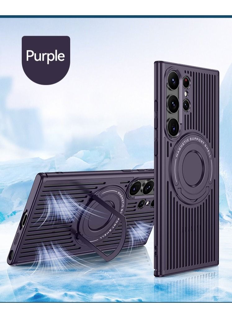 Color Fans - Luxury Magnetic Case For Samsung Galaxy S23 Ultra With Mobile Phone Holder Hide Stand Hard Cover - Image 1