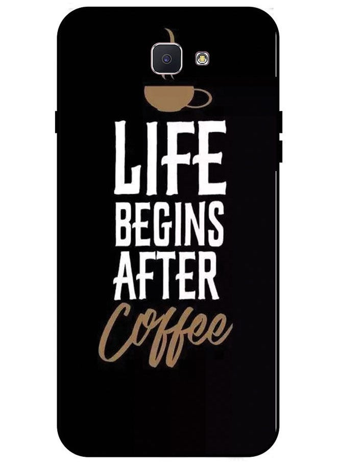 EYE CATCH - Protective Case Cover For Samsung Galaxy J4 Plus Smart Series Printed Protective Case Cover for Samsung Galaxy J4 Plus Life Begings After Coffee - Image 1
